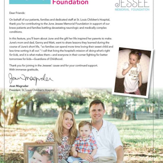 Letter about new June Jessee Memorial Foundation