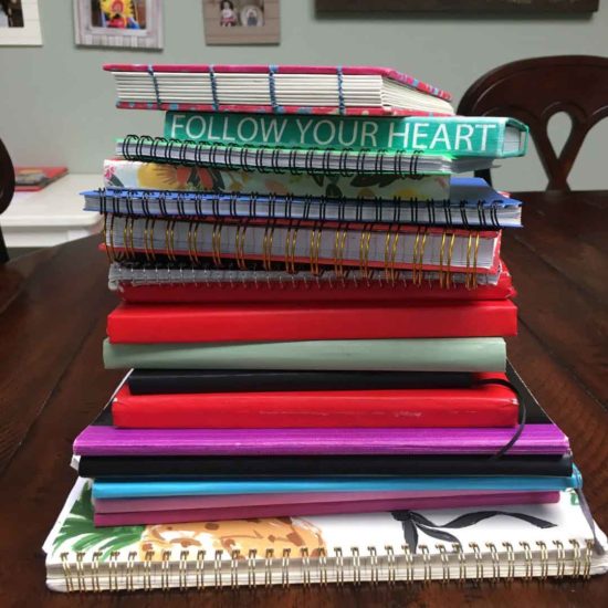 Stack of books and journals